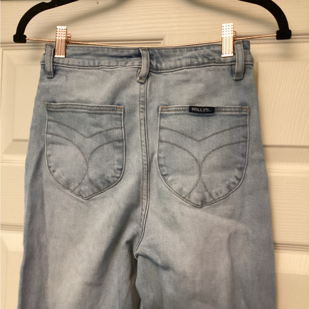 ROLLA'S Light Blue High-Rise Flare Jeans - Picture 5 of 7
